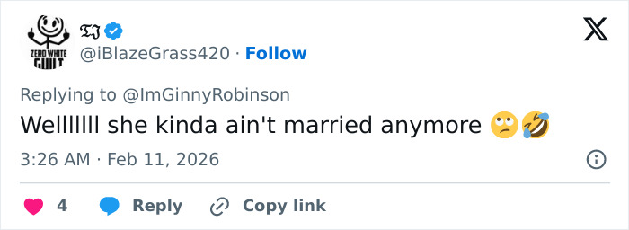 Screenshot of a social media comment discussing Erika Kirk's relationship with Charlie after fans noticed changes in his office.