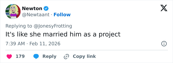 Twitter user Newton commenting on Erika Kirk and Charlie's relationship, highlighted by changes in his office space.