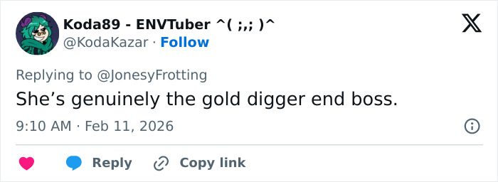 Screenshot of a social media reply discussing Erika Kirk's relationship with Charlie and changes in his office.