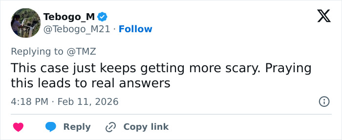 Screenshot of a social media post reacting to a ransom note demanding Bitcoin linked to Nancy Guthrie case.