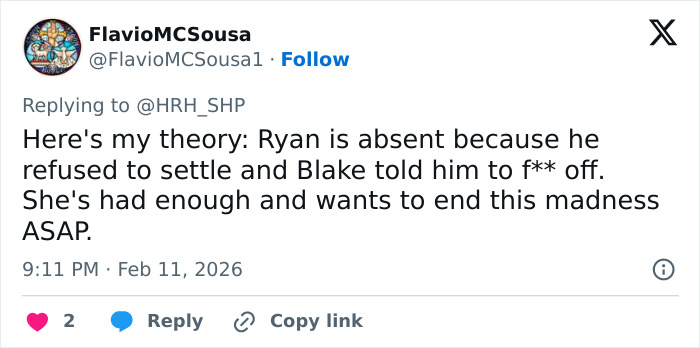 Tweet discussing Blake Lively and Justin Baldoni’s hilariously awkward fashion faux pas during their first court showdown.