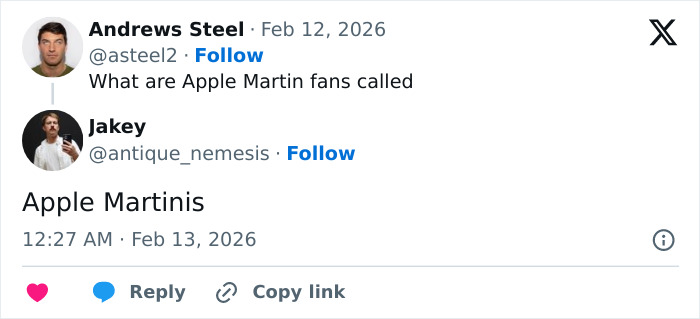 Screenshot of a social media post discussing fans of Gwyneth Paltrow&rsquo;s nepo baby Apple Martin and cosmetic procedures.