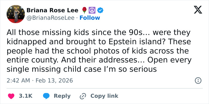 Tweet discussing missing kids linked to Epstein files and school photos, mentioning cancellations of picture day across the country. Tweet discussing missing kids linked to Epstein files and school photos, mentioning cancellations of picture day across the country.