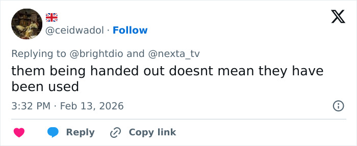 Screenshot of a social media reply discussing the Olympic Village running out of rubbers within three days.