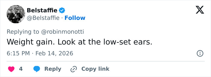 Screenshot of a Twitter reply discussing Ghislaine Maxwell&rsquo;s prison appearance in a viral theory about her weight gain.