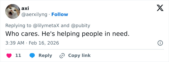 Tweet by user axi showing support for 'The Big Bang Theory' star Kunal Nayyar&rsquo;s GoFundMe, highlighting mixed public response.