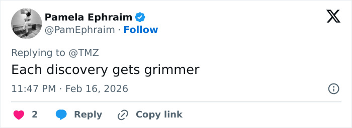Tweet from Pamela Ephraim reacting to new Epstein emails revealing horrifying plants he grew and possible uses on victims. Tweet from Pamela Ephraim reacting to new Epstein emails revealing horrifying plants he grew and possible uses on victims.