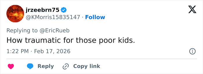 Twitter user jrzeebrn75 replying with a comment on trauma related to kids before Rhode Island hockey tragedy.