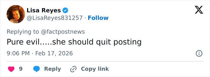 Screenshot of a social media reply criticizing Ivanka Trump's transformation after a Lunar New Year post.