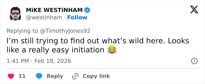 Screenshot of a tweet showing a user&rsquo;s reaction to cops interrupted fraternity hazing event with an eerie response.