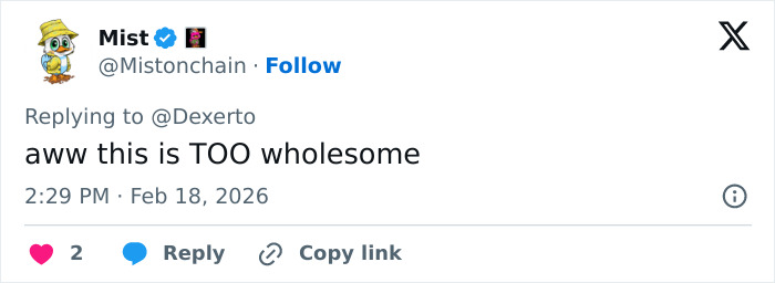 Tweet showing user Mist replying to @Dexerto with a message saying aww this is TOO wholesome about baby monkey Punch and IKEA gift. Tweet showing user Mist replying to @Dexerto with a message saying aww this is TOO wholesome about baby monkey Punch and IKEA gift.