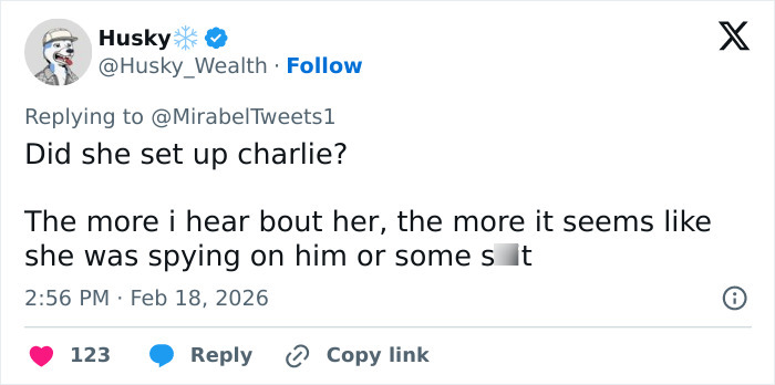 Tweet discussing Erika Kirk's alleged Epstein link and renewed conspiracy theories about her intentions and actions.