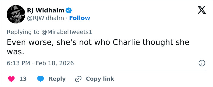 Screenshot of a tweet discussing Erika Kirk's alleged Epstein link sparking viral conspiracy theories online.