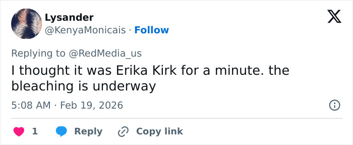 Screenshot of a tweet discussing Nicki Minaj’s dramatic new look with bleaching underway, sparking reactions online.