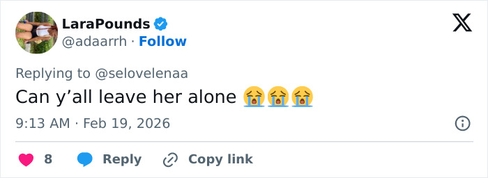 Tweet reply expressing emotional plea to leave Hailey Bieber alone amid pathological liar claims about toddler son.