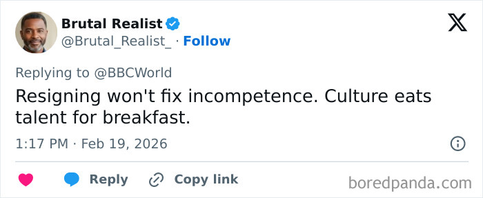 Screenshot of a social media post discussing the Winter Olympics host resigning after commentary sparked outrage.