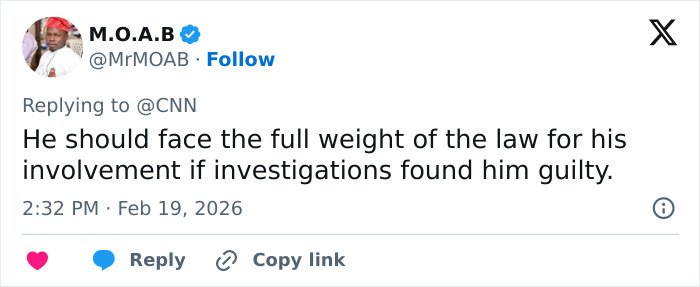 Tweet expressing opinion on Prince Andrew's arrest and its legal consequences impacting King Charles and the royal family. Tweet expressing opinion on Prince Andrew's arrest and its legal consequences impacting King Charles and the royal family.