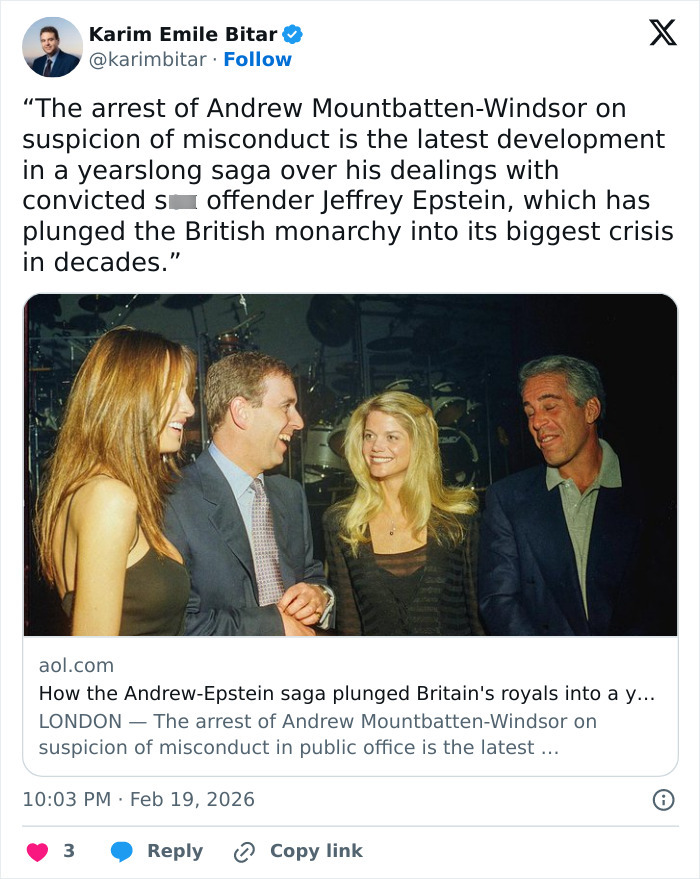 Prince Andrew with Jeffrey Epstein and two women, captured in a candid moment at a social event.