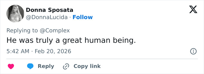 User tweet expressing heartfelt tribute to Eric Dane’s last post before his tragic passing at 53, breaking fans' hearts.