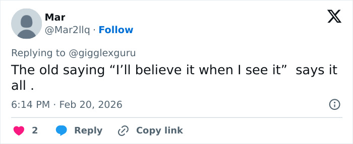 Tweet reply highlighting disbelief and referencing filter fail costs beauty influencer followers as true face is revealed discussion.