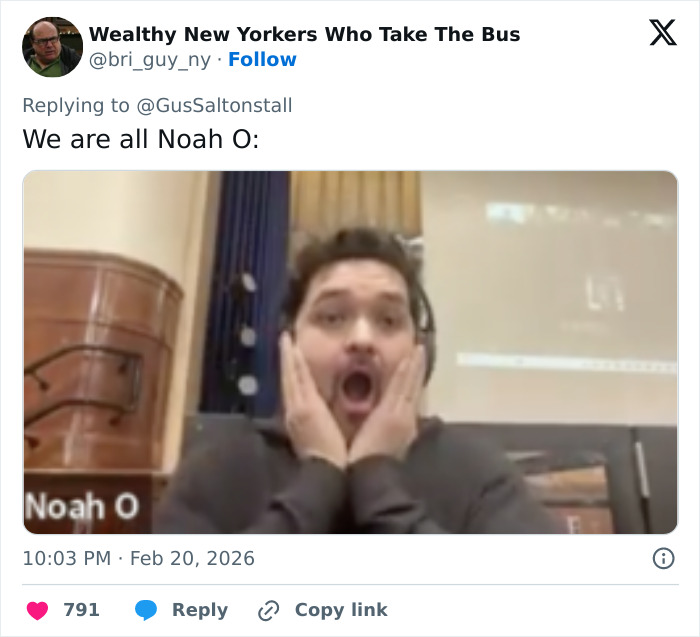 Man reacting with shock during a video call, capturing a teacher's abhorrent hot-mic moment that stunned students.