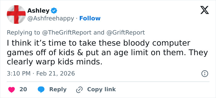Screenshot of a tweet discussing concerns about computer games affecting kids, related to heartbroken mom of 11-year-old case.