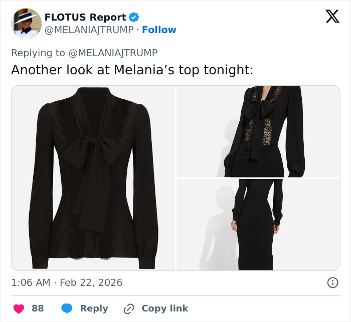 “É inapropriado”: ​​o traje de jantar dos governadores de Melania Trump provoca reações violentas