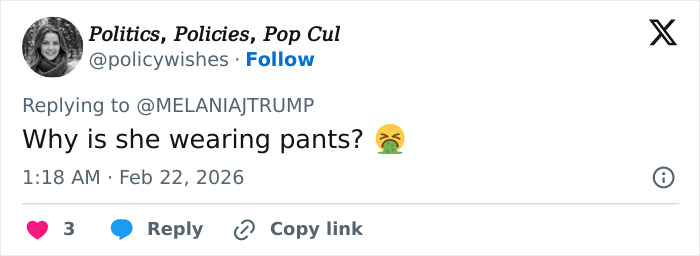 “É inapropriado”: ​​o traje de jantar dos governadores de Melania Trump provoca reações violentas