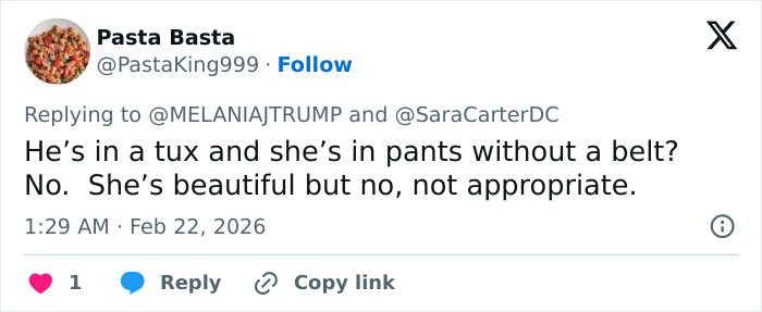 “É inapropriado”: ​​o traje de jantar dos governadores de Melania Trump provoca reações violentas