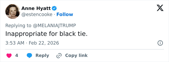 “É inapropriado”: ​​o traje de jantar dos governadores de Melania Trump provoca reações violentas