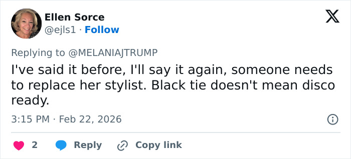 “É inapropriado”: ​​o traje de jantar dos governadores de Melania Trump provoca reações violentas