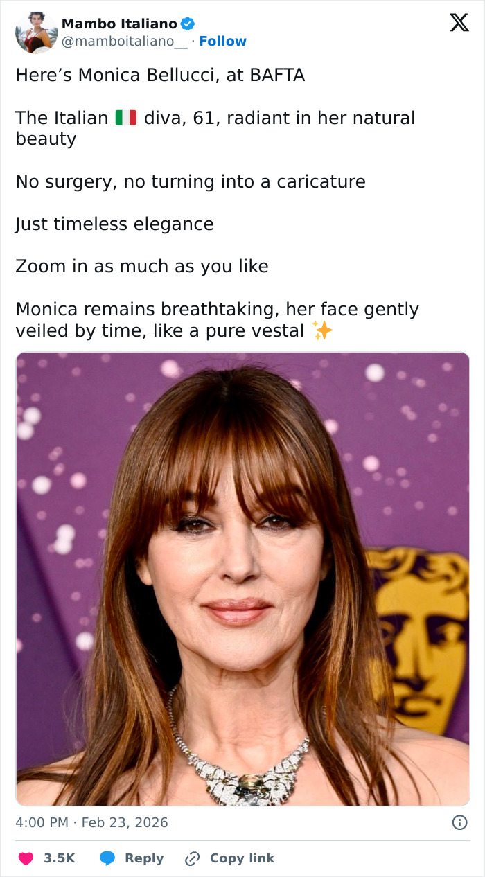 Imagens virais da transformação irreconhecível de Demi Moore geram comparação com Monica Belluci