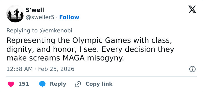 Tweet criticizing Team USA men's hockey for actions sparking outrage and disappointment at the White House event. Tweet criticizing Team USA men's hockey for actions sparking outrage and disappointment at the White House event.