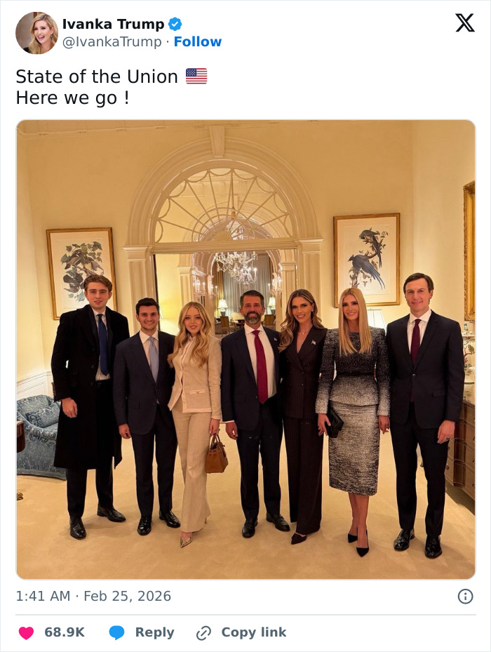 Foto dos filhos de Trump antes de seu discurso sobre o estado da União distraiu todos com um detalhe Foto dos filhos de Trump antes de seu discurso sobre o estado da União distraiu todos com um detalhe