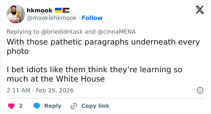 Twitter reply criticizing Team USA men's hockey with mentions of the White House, sparking controversy and public fuming. Twitter reply criticizing Team USA men's hockey with mentions of the White House, sparking controversy and public fuming.