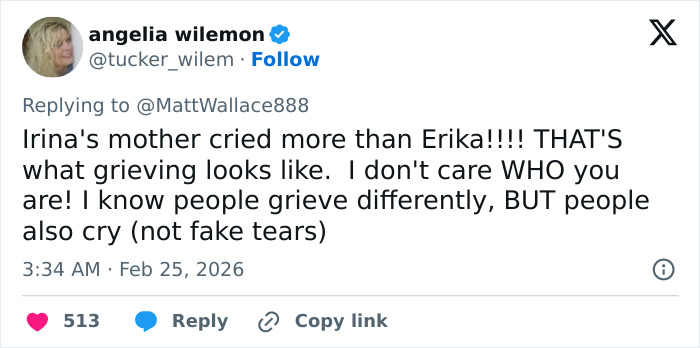 Screenshot of a Twitter reply discussing viewers spotting odd details in Erika Kirk's appearance at State of the Union.