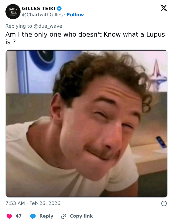 Close-up of a man squinting humorously, illustrating reactions to Selena Gomez beach trip transplant conspiracy theories. Close-up of a man squinting humorously, illustrating reactions to Selena Gomez beach trip transplant conspiracy theories.