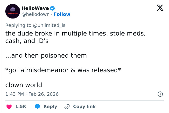 Screenshot of a social media post describing roommate's horrifying acts discovered on security footage after multiple ER visits. Screenshot of a social media post describing roommate's horrifying acts discovered on security footage after multiple ER visits.
