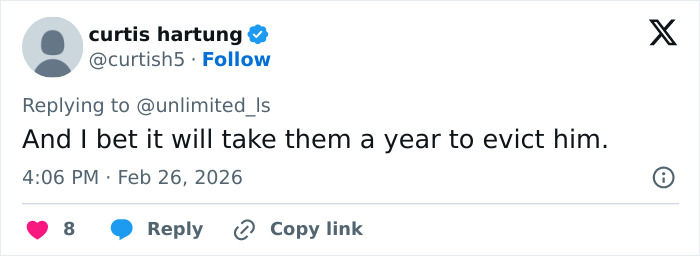 Screenshot of a social media post discussing eviction related to roommate’s horrifying acts captured on security footage. Screenshot of a social media post discussing eviction related to roommate’s horrifying acts captured on security footage.