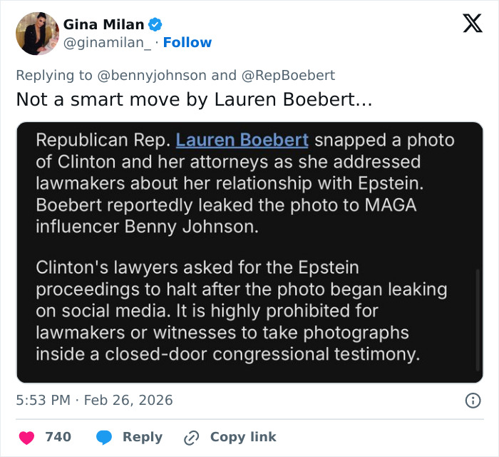 Hillary Clinton's Jaw‑Dropping Epstein Claim About Trump As She Refuses To Defend Bill In Congress Clash