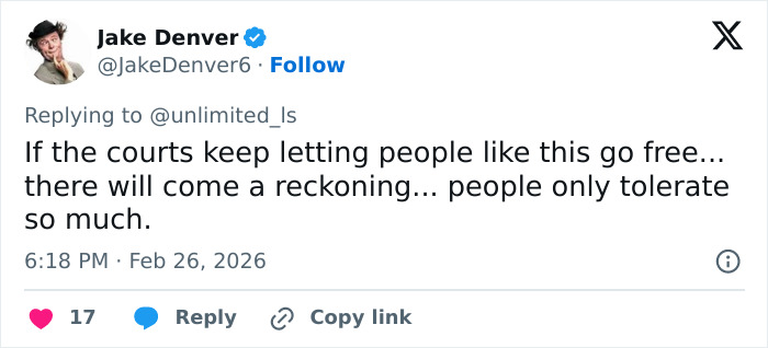 Screenshot of a tweet discussing consequences after a couple discovers roommate's horrifying acts on security footage. Screenshot of a tweet discussing consequences after a couple discovers roommate's horrifying acts on security footage.