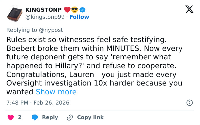 Hillary Clinton's Jaw‑Dropping Epstein Claim About Trump As She Refuses To Defend Bill In Congress Clash