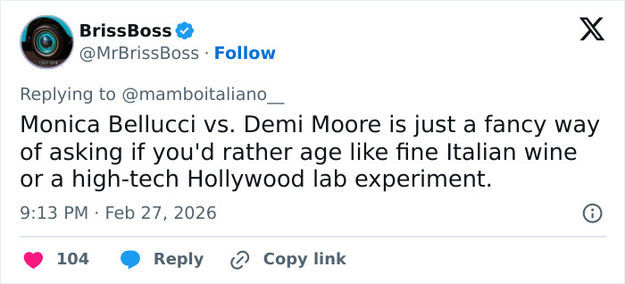 Imagens virais da transformação irreconhecível de Demi Moore geram comparação com Monica Belluci