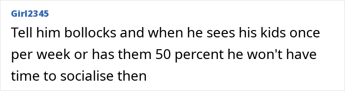 Comment post from user Girl2345 advising on social life struggles after a wife gives up social life for family and work.