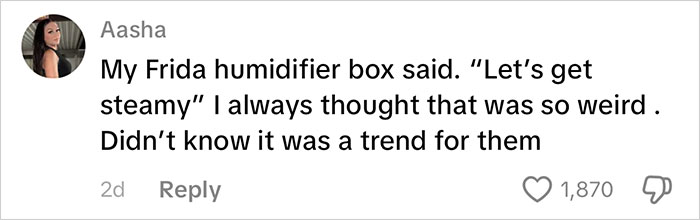 Social media comment highlighting user reaction to Frida Mom’s highly inappropriate marketing trend online.