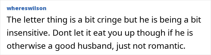 Online comment about wife hurt by husband&rsquo;s reaction to her wedding look, highlighting insensitivity and relationship dynamics.
