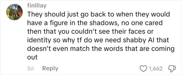 User comment criticizing Netflix's creative decision making the Lucy Letby documentary hard to watch, mentioning AI issues.