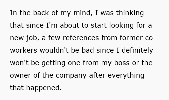 Alt text: Text about man fired over crude drawing and seeking references from former co-workers after the incident.