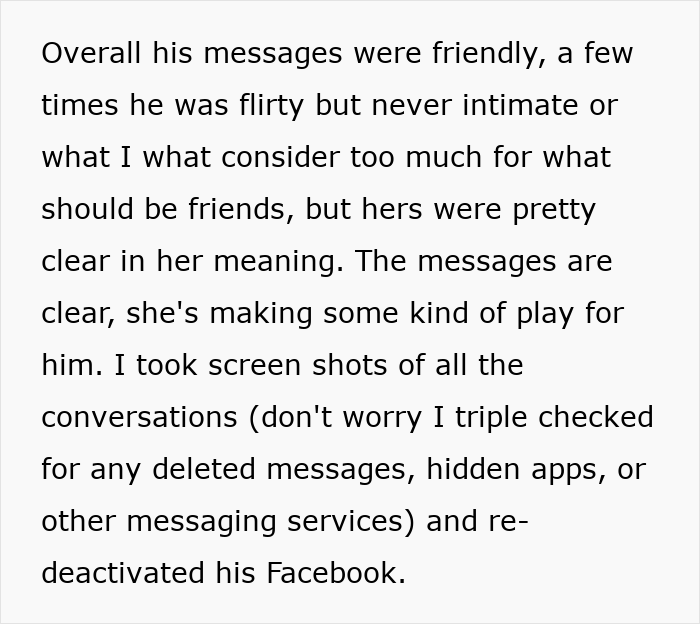 Text excerpt discussing conversations and messages related to an infertile wife disgusted by hubby’s baby-making plan.