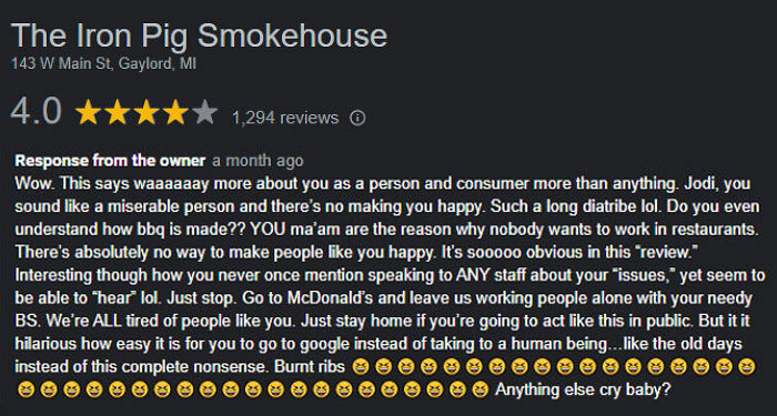 Possibly The Most Unhinged Response I've Ever Seen